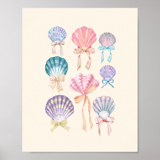 Seashell Coquette Collection Neutral Poster (Vorne)