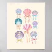 Seashell Coquette Kollektion Neutral Poster (Vorne)