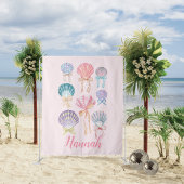 Seashell Coquette Party Banner Band Wandteppich