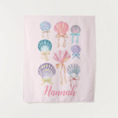 Seashell Coquette Party Banner Band Wandteppich (Vorderseite)