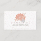 Seashell Coral Pink Baby Diaper Raffel Ticket Begleitkarte (Vorderseite)