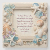 Seashell Dreams Frame Steinuntersetzer (Vorderseite)