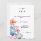 🌊 Seashell Dreams Wedding Einladung 🌊 (Vorderseite)