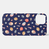 Seashell Elegance: Summer Blue Pattern. Case-Mate iPhone Hülle (Rückseite (Horizontal))