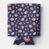 Seashell Elegance: Summer Blue Pattern. Dosenkühler (Vorderseite)