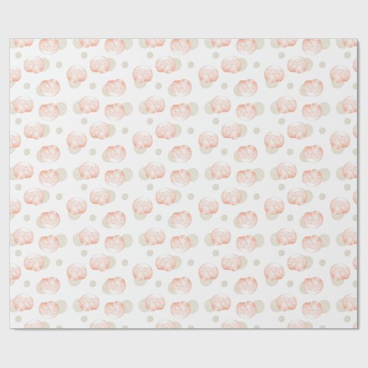 Seashell elegantes Muster Geschenkpapier (Flach)