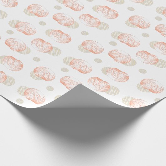 Seashell elegantes Muster Geschenkpapier (Ecke)