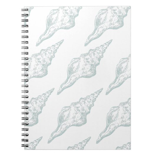 Seashell elegantes Muster Notizblock (Vorderseite)