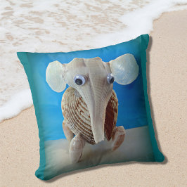 Seashell Elephant Craft Animal Sanibel Island FL Kissen