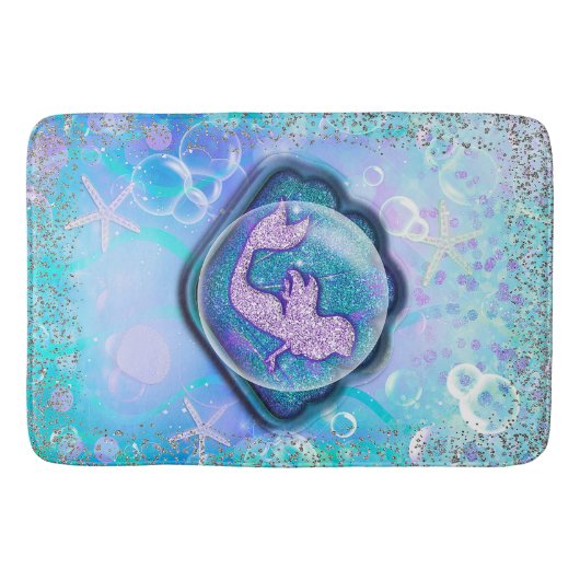 Seashell Fit für einen Meerjungfrau-Glitzer Magisc Badematte (Vorderseite)