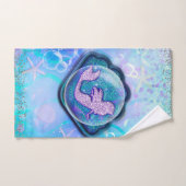 Seashell Fit für einen Meerjungfrau-Glitzer Magisc Badhandtuch Set (Handtuch)