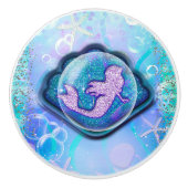 Seashell Fit für einen Meerjungfrau-Glitzer Magisc Keramikknauf (Vorderseite)