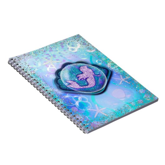 Seashell Fit für einen Meerjungfrau-Glitzer Magisc Notizblock (Rechte Seite)
