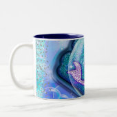 Seashell Fit für einen Meerjungfrau-Glitzer Magisc Zweifarbige Tasse (Links)