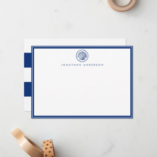 Seashell Flat Correspondent Mitteilungskarte (Vorderseite/Rückseite Beispiel)