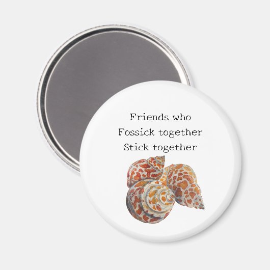 Seashell/Fossickers Magnet (Vorderseite/Rückseite)