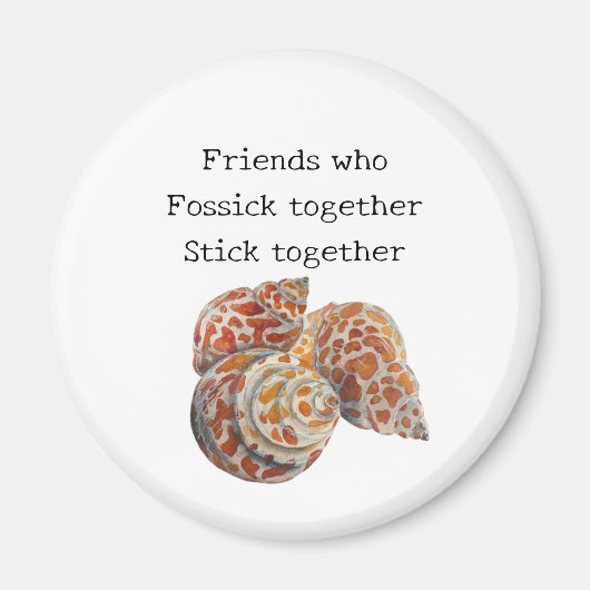Seashell/Fossickers Magnet (Vorne)