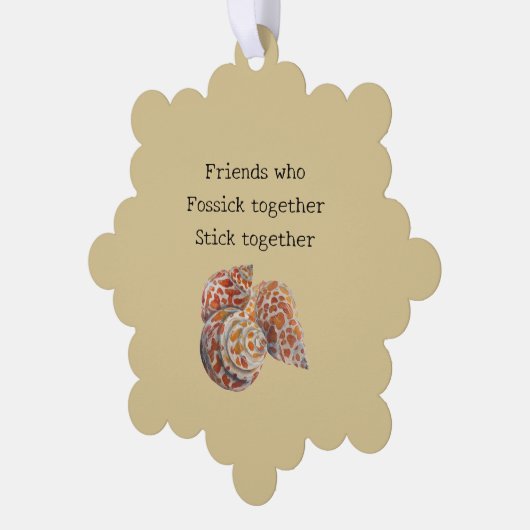 Seashell/Fossickers Ornament Karte (Linke Ecke)