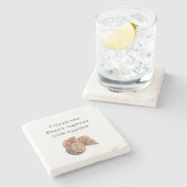 Seashell/Fossickers Steinuntersetzer (Seitenansicht)