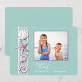 Seashell Foto Card Einladung (Vorne/Hinten)