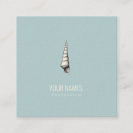 SEASHELL-GESCHÄFTSKARTE QUADRATISCHE VISITENKARTE
