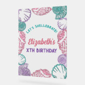 Seashell Girls Birthday Acrylschild (Winkel)