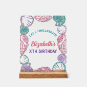 Seashell Girls Birthday Acrylschild (Vorderseite)