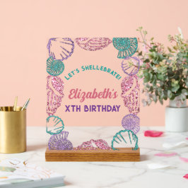 Seashell Girls Birthday Acrylschild