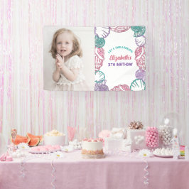 Seashell Girls Birthday Banner