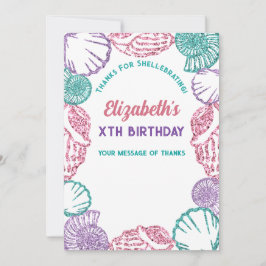 Seashell Girls Birthday Dankeskarte
