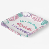 Seashell Girls Birthday Pappteller (Gewinkelt)