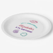 Seashell Girls Birthday Pappteller (Schrägansicht)