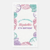 Seashell Girls Birthday Serviette (Vorderseite)