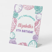 Seashell Girls Birthday Sockelschild (Vorderseite)