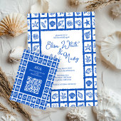 Seashell Grid Beach Hochzeit CUSTOM Einladung