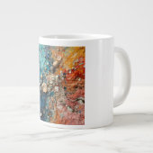 Seashell Grit Composite Coastal Biophilic Texture Jumbo-Tasse (Vorderseite Rechts)