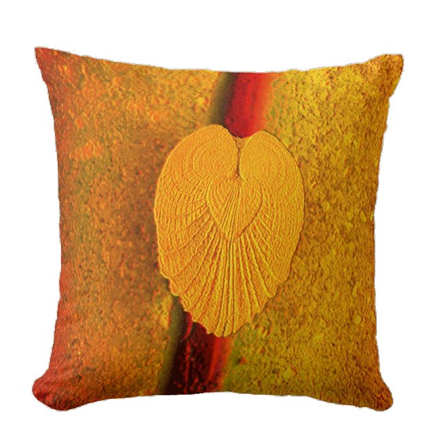 Seashell Heart Angel Wings - Golden Sunrise Kissen (Von Creator hochgeladen)