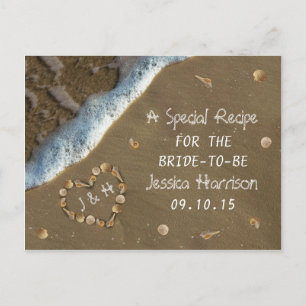 Seashell Heart Beach Brautparty Rezept Karten
