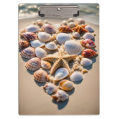 Seashell Heart Klemmbrett (Vorderseite)