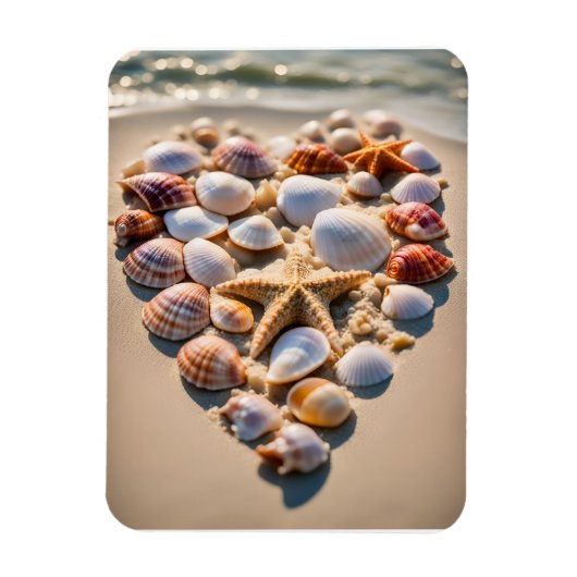 Seashell Heart Magnet (Vertikal)