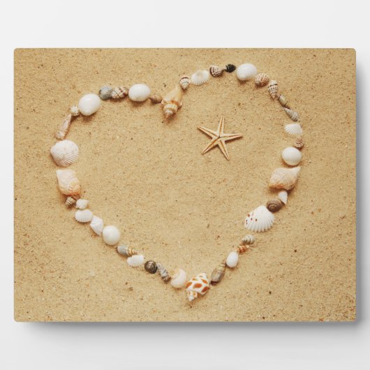 Seashell Heart mit Starfish Fotoplatte (Vorderseite)