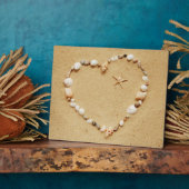 Seashell Heart mit Starfish Fotoplatte (Seite)