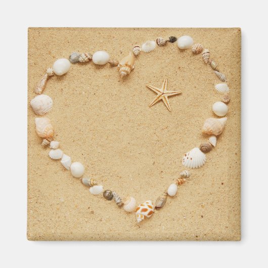 Seashell Heart mit Starfish Magnet (Vorne)