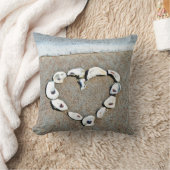 Seashell Heart on Beach Kissen (Decke)