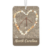 Seashell Heart Peace Sign OBX Beach NC Autolufterfrischer (Rückseite)