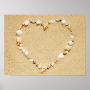 Seashell Heart Poster