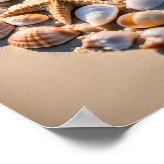 Seashell Heart Poster (Ecke)