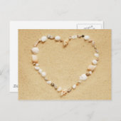 Seashell Heart Postkarte (Vorne/Hinten)