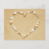 Seashell Heart Postkarte (Vorderseite)