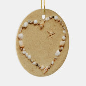Seashell-Herz mit Starfish Keramikornament (Rechts)